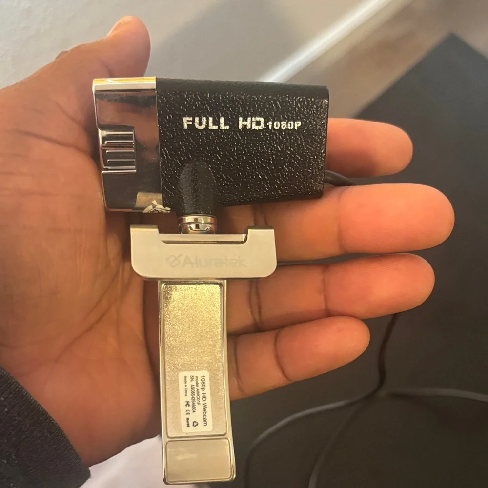 Full HD 1080p Black and Silver Webcam